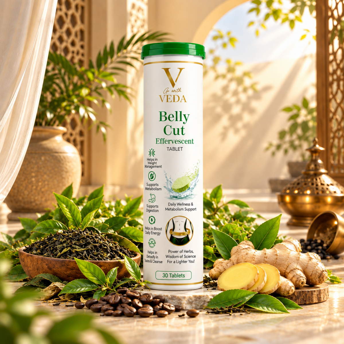 Belly Cut Effervescent Tablet